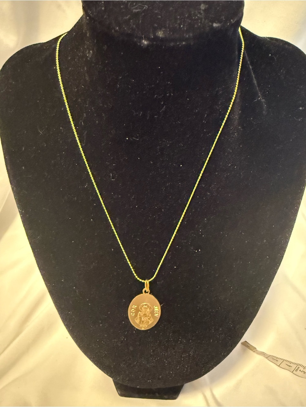 Gold necklace with gold St. Jude Thaddeus pendant